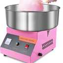 Cotton Candy Machine Commercial, 1000W Efficiently Cotton Candy Maker Machine with Stainless Steel Bowl, Sugar Scoop, Easy & Safe to Use, Candy Floss Maker for Kids, Home, Party, Birthday, Festival (Cotton Candy Machine Pink)