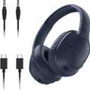 Belkin SoundForm Surround Bluetooth Over-Ear Headphones - Environmental Noise Cancelling Headphones - Wireless w/ 60H Playtime & Soft Ear Cups for iPhone, Galaxy, iPad, Travel, Home, or Office - Blue