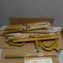 6.6FTx6.6FT Gold Wedding Arch Backdrop Stand Square Metal Rectangular Arch Frame for Ceremony Party Birthday Bridal Baby Shower Anniversary Arbor Balloon Decoration