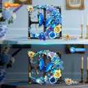 PLAXSOON Moon Flower Building Set with Lights, 1202 PCS Mothers Day Wall Botanical Flowers Building Block Kit with Butterfly, Floral Plant Office Home Decor, Gift for Her Adults Women Boys Girls 12+