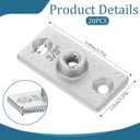 20 Pcs Ceiling Flange Hangers for 3/8" Threaded Rod Plate Ceiling Hangers Flanges Threaded Rod DIY Plumbing, Galvanized Ceiling Flange Hanger Plate Industrial Decor Project for Wall Mounting