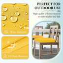 Wellsin Outdoor Chair Cushions for Patio Furniture - Patio Chair Cushions Set of 6 - Water Resistant Round Corner Outdoor Seat Cushions 17"X16"X2", Yellow