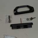 Patio Door Lock and Handle Set with Key, Choices That Add a Unique Signature to Your Patio Glass Sliding Door Lock,Suitable for a Variety of Replacement Sliding Patio Doors Lock (Black)