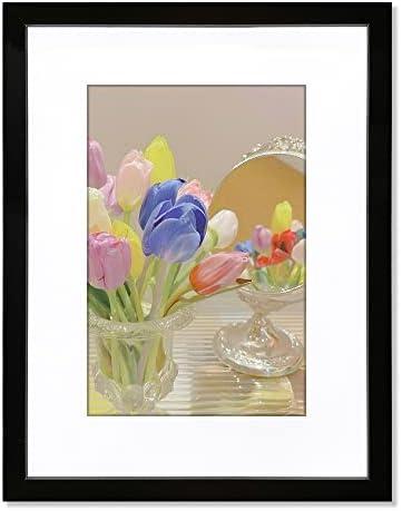 ALLUCKYAN 18x24 Black Picture Frame Mat for 16x20 Photo Wall Mounting Poster Frame-1pcs