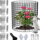 5 Pack Plant Protector from Animals, 13x12 inch Wire Plant Cages Mesh Plant Cage Garden Plant Protector, Sturdy Bunny Barricades Chicken Wire Cloche Plant Protectors for Keeping Bunny Animals Out