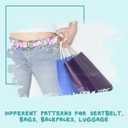 6 Rolls 1.5 inch Feather Nylon Webbing Belt Webbing Straps Purse Straps Backpack Straps Nylon Belt in Thermal Transfer Patterns for Seatbelt, Bags, Backpacks, Handles, Luggage, Slings