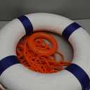 20/28 inch Foam Life Preserver Ring with 98.4 ft Floating Lifesaving Rope, Throwable Flotation Device, for Boat Safety Equipment