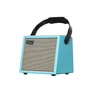 Acoustic Guitar Amplifier, 30 Watt Bluetooth Speaker Rechargeable Portable Acoustic Guitar Amp with Reverb Chorus Effect,3 Inputs (Blue)