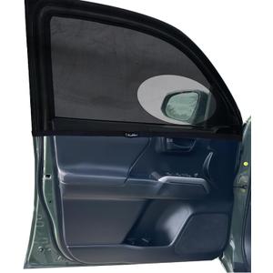 EcoNour Car Front Side Window Sun Shades Compatible for Toyota Tacoma | 2Pack Breathable Super Stretchy Mesh Sun Shade | Heat Block UV Protection Car Window Screen Covers | Mosquito Net Curtains