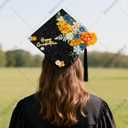 TERAYVIX Graduation Cap Decorations kit Graduation Cap Topper Blank, 6 Pcs Glitter Cardstock with Self-Adhesive for DIY Grad Cap Decorations