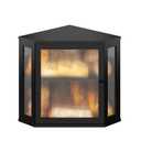 Wieghda Corner Bread box for Kitchen Countertop,Farmhouse Acrylic Wavy Door Panel Food Storage Large White Bread box Container