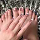 3 x EBANKU Semi Cured Gel Toenail Strips, UV Nail Stickers for Toes, French Sheer Jelly Nude Pink Long-Lasting Manicure Strips With Nail File & Stick, Works With UV Lamps