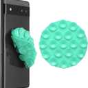 uxcell 2 Pack Double-Sided Suction Phone Case Mount, 2.76" Round Silicone Suction Phone Grip Hands-Free Removable Grip Holder for Cellphone Selfie and Video, Lake Green