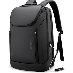 BANGE Business Smart Backpack Waterproof fit 15.6 Inch Laptop Backpack with USB Charging Port,Travel Durable Backpack (Large, Black)