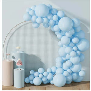 Pack Of 2 DECOCKRAT LightBlue Latex Balloons Kit - 110PCS Party Balloons, 12'' Helium Balloon Set with Ribbon, Perfect for DIY, Birthday, Baby Shower, Wedding, Anniversary & Holiday Decoration