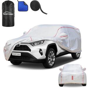 Car Cover Waterproof All Weather for Toyota Rav4 2006-2025,All-Around Fastening and 4 Upgrades, 30s Quick-Install for Car Cover