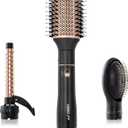 Hair Blow Dryer Brush Hot-Air - Blow Dryer Brush Fast Drying, Volumizing, Straightening, Slightly Waving, Curling Hot Air Brush for Long Hair (2.8“ Brush, 3/ 4" Curling Iron, Massage Hairbrush)