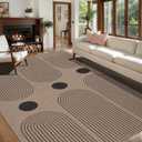 Tangsoo Easy Jute 6x9 Washable Area Rugs,Large Non-Slip Outdoor Carpet