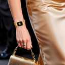 Thin Stainless Steel Band Compatible with Apple Watch 38mm/40mm/41mm, Slim Gold Watch Band for Women, Metal Band Compatible with Apple Watch Series 10/9/8/7/6/5/4/3/2/1/SE/Ultra