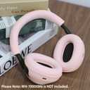 Adhiper 3-in-1 Silicone Case Sweat Covers for Sony WH-1000XM6 Headphones Accessories, XM6 Cover Silicone Ear Pads Covers & Headband Cover & Ear Cups Protector, Washable & Sweatproof - Pink