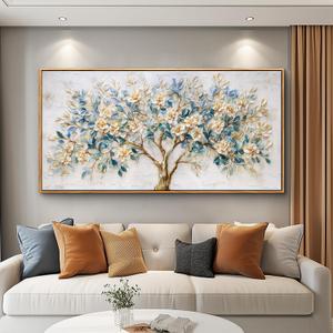 VXMXFTE Large Canvas Abstract Tree Decor Painting Wall Decoration For Living Rooms And Dining Areas This Golden Life Tree Printed Painting Is An Wall Art Piece For Home Decor, Size: 40"L x 20"W