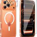 for iPhone 17 Pro Max Case Clear,Magnetic iPhone 17 ProMax Case with Screen Protector & Camera Protector [Compatible with MagSafe], Shockproof TPU Cover for iPhone 17 Max Phone Cases-Transparent