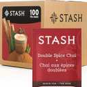Stash Tea Double Spice Chai Black Tea Bags, 100-Count Box, Best By: 04/07/2028