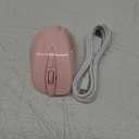 TECKNET Rechargeable Wireless Mouse, 2.4G Silent Mouse, Quiet Click, 6 Adjustable 4800 DPI, Cordless Computer Mouse, Ergonomic Mouse for Laptop, 6 Buttons USB-A Mouse for Chromebook, Ergo Grip - Pink