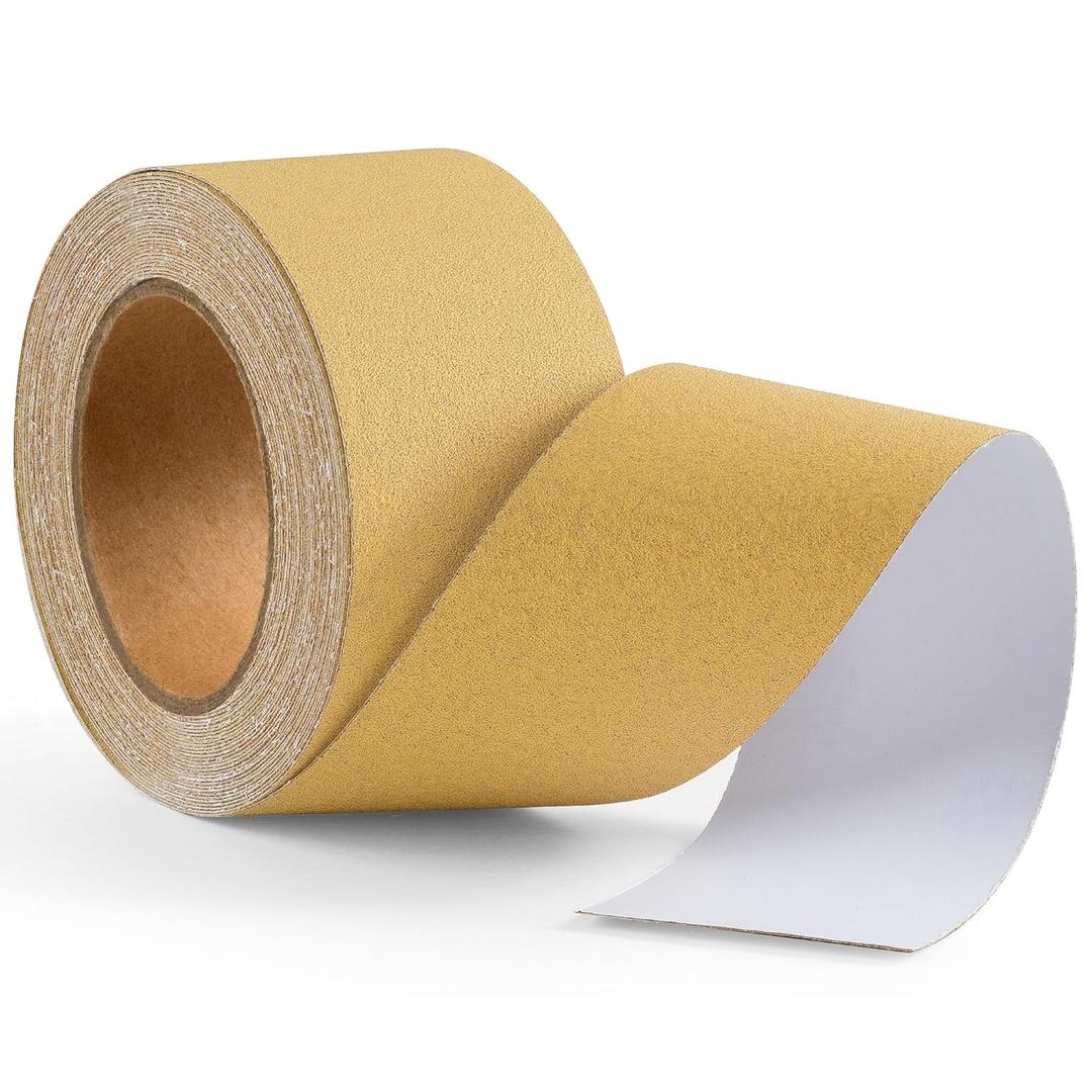 120 Grit Sandpaper Roll 20 Yard x 2-3/4 Wide PSA Longboard Sandpaper with Adhesive Backing Sand Paper for Woodworking, Automotive, Sanding Blocks