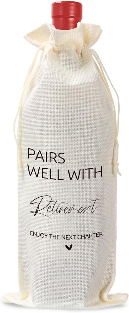 Retirement Wine Bag Retirement Wine Bottle Bags, Wine Champagne Gift Bag With Drawstring Funny Wine Bags For Wine Bottles Gifts