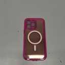 for iPhone 15 Pro Max Case, Compatible with MagSafe, Built-in Privacy Screen Protector and Camera Protection, Anti Spy Full Body Dustproof Shockproof Hard Phone Case 6.7",Bright Pink