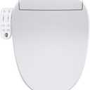 ZMJH 236 Bidet Toilet Seat, Elongated Smart Unlimited Warm Water, Vortex Wash, Electronic Heated, Warm Air Dryer, Rear and Front Wash, LED Light, Need Electricity, White (Elongated)