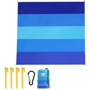 1pc Waterproof Sandproof Beach Mat for 1-3 Adults - Quick Drying Outdoor Picnic Mat for Travel, Blue