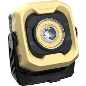 HOTLIGH Rechargeable Work Light, 1200LM Magnetic Light with IPX4 Waterproof, 4000mAh Battery Led Work Light, Mechanic Light for Car Repair, Camping, Emergency, 1 Pack