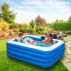 Inflatable Swimming Pool, 60x90 inch Full-Sized Large Inflatable Pools, Blow Up Durable Thickened Pools for Outdoor, Garden, Backyard.