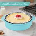 10 Inch Round Silicone Cheesecake Pan Protector Leakproof Springform Pan Protector for Water Bath Baking, BPA Free Food Grade Silicone, Fits 10 Springform Cake Pans