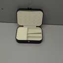 Hatori Travel Jewelry Box, PU Leather Small Jewelry Organizer for Women Girls, Portable Mini Travel Case Display Storage Holder Boxes for Stud Earrings, Rings, Necklaces, Bracelets. (Black)