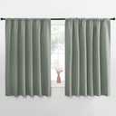 NICETOWN Window Curtains Blackout Drapes - Thermal Insulated Solid Rod Pocket Blackout Curtains/Draperies for Living Room (Sage Green, One Pair, 62 by 63-Inch)