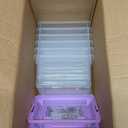 12 PCS 7"4.3"x4.3" Large Plastic Reptile Terrariums Carrier Cage Snake Breeding Box Hatching Container Clear Fish Tank with Ventilated Lid for Spider, Tarantula, Hermit Crab, Lizard, Turtle
