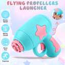 Bamboo Dragonfly Catapult Launcher, Cat Toy Spinning Flying Saucer Launcher, Interactive Cat Toy with Glowing LED for Pet Exercise & Nighttime Play