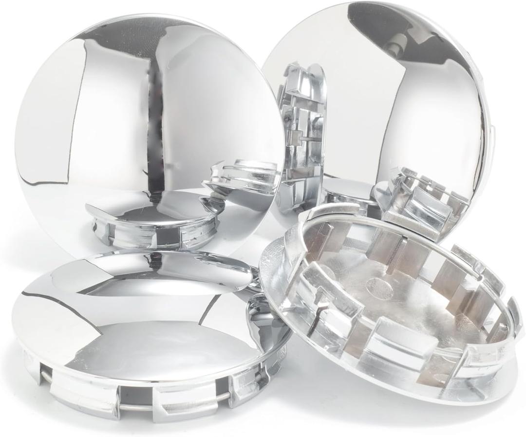 4Pcs 3in / 76.2mm Car Wheel Center Caps for 2002-2014 F150 2007-2015 Expedition 2L34-1A096 Chrome Outer 3 in, Inner 2.57 in Snap-On Hub Caps (OD 76MM , ID 65MM)