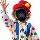 LED Mask with Gesture Sensing, Cool Light Up Transforming Face Mask for Halloween Xmas Cosplay