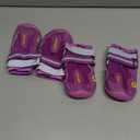 QUMY Dog Shoes for Large Dogs, Medium Dog Boots & Paw Protectors for Winter Snowy Day, Summer Hot Pavement, Water-Resistant in Rainy Weather, Outdoor Walking, Indoor Hardfloors Skid-Resistant Sole (Size 7: 2.8''x3.2"(W*L) (Pack of 4))