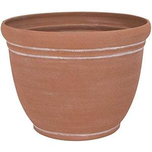 Rocky Mountain Goods Resin Planter Pot with Terra Cotta Finish - Heavy Duty Break Proof Resin with Thick Terra Cotta Finish - UV Protective Surface Resists Fading - Indoor/Outdoor Planter (1, 13")