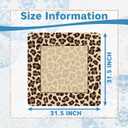 Leopard Print Mahjong Mat for Table 31.5 X 31.5 in, Gifts for Mahjong Players, Trendy Brown and Beige Animal Print Anti-Slip Table Cover Tablecloth for Poker Board Card Tile Game Dominoes, 31.5 x 31.5 x 0.1 inches