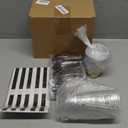 Mini Cake Pans with Lids and Spoons (100 Pack,Mixed color,5oz) Round Disposable Ramekins - Sturdy Aluminum Foil Cupcake Liners with Lids for Dessert and Party