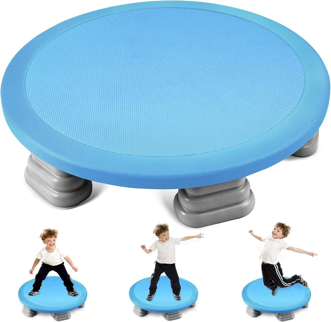 Kids Universal Trampoline Bounce Board Sensory Trampoline IndoorRound Bounce Trampoline with Non-Slip BaseBounce Board for KidsKids Sensory Balance Training Equipment