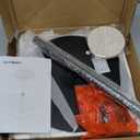 Asgolion Round Side Table, Adjustable-Height Drink Table for Small Spaces, Pedestal Martini Table, Cocktail Tables Weighted Base for Living Room, Bedroom, Bathroom, Office, Black