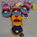 PEEPS Plush Easter Bunny Toy Set – 4-Pack Cowboy & Police Officer Plush Bunnies (3 Purple Cowboy, 1 Orange Police Officer) – Soft Stuffed Animals for Easter Baskets & Collectibles