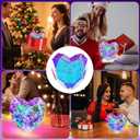 Prismatic Rainbow Heart Shaped Party Lights for Graduation, Christmas and Valentine's Day Celebrations - Decorative Night Lights to Teen Valentines Gifts (Love)
